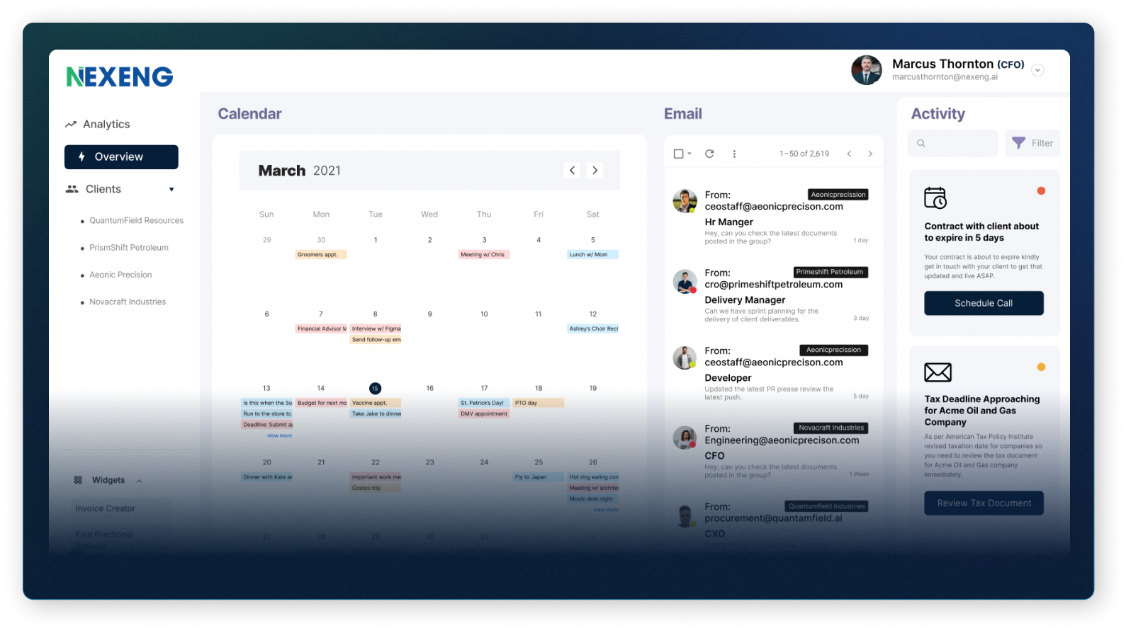 Hero Dashboard
